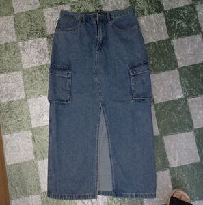 Sincerely Jules Light Blue Denim Jean Maxi skirt